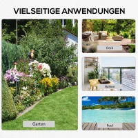 Outsunny Sonnenschirmständer 13 kg Schirmständer, Quadratisch Schirmhalter, Schirmgewicht, Ständer für Sonnenschirm 35/38/48mm Rohrdurchmesser, für Balkon, Terasse, Garten, Schwarz(m-6)