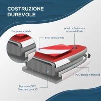 Outsunny Tavola SUP Gonfiabile con Pagaia, Accessori e Zaino di Trasporto, 300x76x15cm, Rosso e Bianco(m-5)