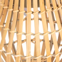 Outsunny Solar-Außenleuchte, 3 Helligkeitsstufen, Automatikbetrieb, Bambusschirm, Ø18,5 x 22 cm(m-9)