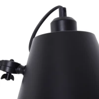 HOMCOM Lámpara de Pie Industrial Vintage para Dormitorio Estudio Salón con Luces E27 40W Pulsador de Pie Pantalla Ajustable 54x30x155cm(m-5)