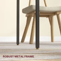 HOMCOM Four-Person Drop Leaf Dining Table - Grey(m-6)