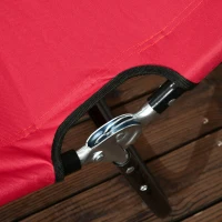 Outsunny Set of Two Folding Sun Loungers - Red(m-7)