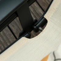 Outsunny Tumbona Reclinable de Aluminioc on Respaldo Ajustable en 5 Posiciones y Reposacabezas Extraíble Acolchado Texteline para Jardín Terraza Balcón 171x64x82 cm Beige(m-8)