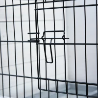 PawHut Conejera de Madera Exterior Jaula para Conejos de 2 Pisos Rampa Bandeja Extraíble y 2 Puertas 108x45x78 cm Gris(m-8)