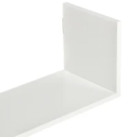 HOMCOM Lot de 3 étagères murales flottantes - dim. 80L x 18l x 18H cm - kit complet de fixation inclus - MDF grain de bois blanc(m-8)