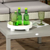 Outsunny Six-Piece Rattan Garden Sofa Set - Light Grey(m-7)