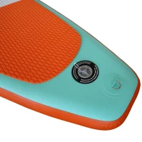 HOMCOM Aufblasbares Surfbrett, Surfboard mit Paddel, Stand Up Board, Rutschfest, Inkl. Ausrüstung, PVC, EVA, Grün, 305 x 76 x 15 cm(m-8)