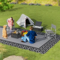 Outsunny Chaise de camping chaise de jardin pliable avec plateau et porte-gobelet pour jardin, pêche, plage, pique-nique, gris(m-9)