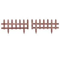 Outsunny Set of 12 Wooden 60cm Garden Fence Pieces(m-1)