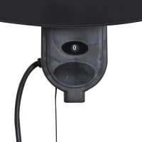 Outsunny chauffage extérieur radiant infrarouge électrique mural chauffage d'appoint sans CO₂ 3 modes 650/1300/2000 W certifié IP34 capacité 25 m² réflecteur acier inox. noir(m-9)