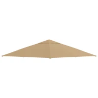 Outsunny Ersatzdach für Gartenpavillon, Polyester, 2,98 x 2,95 m, Beige(m-11)