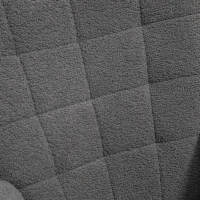 HOMCOM Poltrona a Dondolo Imbottita in Legno e Acciaio per Soggiorno e Camera da Letto, 71x98x101 cm, Grigio Scuro(m-7)