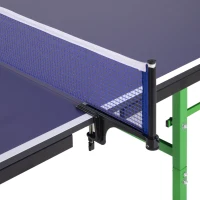 HOMCOM Tavolo da Ping Pong Pieghevole Interno con 8 Ruote 152.5 × 274 × 76cm(m-7)