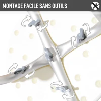 HOMCOM Tabouret de Douche réglable en Hauteur siège de Douche Ergonomique Pieds antidérapants Charge Max. 136 Kg alu HDPE Blanc(m-5)