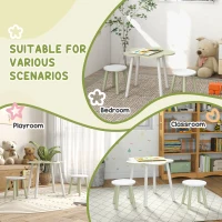 ZONEKIZ 5 PCs Kids Furniture Set Flower Design for 3-5 Years(m-7)