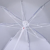 Outsunny Parasol de plage Parasol inclinable octogonal Ø 160 cm tissu polyester haute densité anti-UV mât démontable sac de transport inclu bleu(m-9)