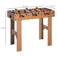 HOMCOM Calcio Balilla Professionale per Bambini e Adulti con Aste in Legno MDF 92x46x78cm(m-3)