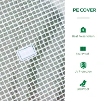 Outsunny Pop Up Mini Greenhouse with Roll Up Doors & Portable Zipper Bag for Plants Outdoor, PE Cover, 240 x 120 x 75cm(m-4)