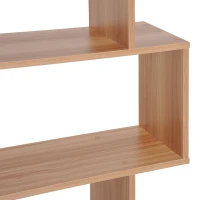 HOMCOM Estantería para Libros Moderna Librería con 6 Estantes para Comedor Salón Estudio 80x23x192 cm Natural(m-9)