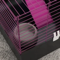PawHut Chinchillas Small Rabbit Guinea Pig Small Animal Cage, Pet Playhouse, with Platform, Ramp, 71 x 46 x 47cm(m-8)