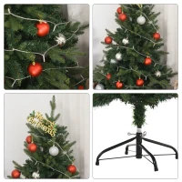HOMCOM Weihnachtsbaum Christbaum Kunsttanne, 1,2 m, inkl. Ständer, Ø85 cm x 120 cm, Grün(m-8)