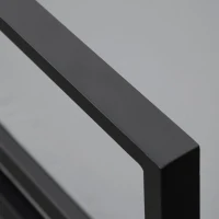 Outsunny Ensemble salon de jardin 4 pièces canapé 2 places + 2 fauteuils + table basse plateau à lattes 8 coussins rembourrage épais déhoussables aluminium gris noir(m-8)