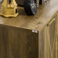 HOMCOM Mobile Multiuso con Armadietto e 3 Cassetti in Legno e Acciaio, 84x39x80.7cm, Bronzo(m-7)