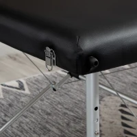 HOMCOM Lettino Massaggio Pieghevole Professionale, Lettino per Massaggio con Altezza Regolabile e Borsa di Trasporto per Estetista e Terapista, Nero(m-8)