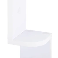 HOMCOM Étagère d'angle Murale à 5 Niveaux Hauteur 120 cm Forme de Zigzag en Bois Blanc(m-7)
