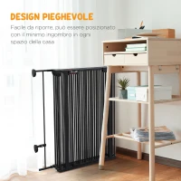 PawHut Cancellino per Cani Taglia Media Pieghevole e Modulabile in Metallo e Plastica, 123x102x90 cm, Nero(m-5)