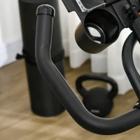 HOMCOM Exercise Bike, 8kg Flywheel Stationary Bike Indoor Cycling Machine with Adjustable Resistance Seat Handlebar, Black(m-9)