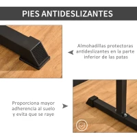 HOMCOM Estación de Musculación tipo Barras Dip Soporte para Entrenar Pecho Abdominales y Espalda con Peso Máximo de 120 kg 104x70,5x122 cm Negro(m-5)