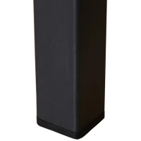 Outsunny Set 5 Pezzi Mobili da Esterno, 2 Sedie Sdraio Reclinabili, 2 Pouf e 1 Tavolino, Grigio e Nero, Metallo e Poliestere(m-9)