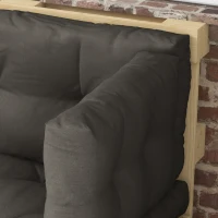 Outsunny Ensemble de 3 coussins d'extérieur pour banquette canapé 1 coussin d'assise 1 coussins de dossier et 1 coussin latéral(m-9)