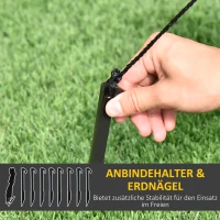 Outsunny Aufblasbarer Halloween-Torbogen, 4 Geister, LED-Lichter, wasserdicht, 300 x 76 x 300 cm(m-7)