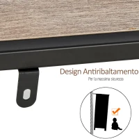 HOMCOM Scaffale Libreria Asimmetrica Stile Industriale in Legno e Metallo(m-6)