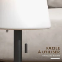 Outsunny Lampe de table à LED sans fil avec batterie rechargeable, USB, luminosité réglable, IP44, idéal pour extérieur ou intérieur(m-7)