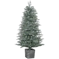 HOMCOM 5ft Tall Artificial Christmas Tree with Realistic Branches, Pot Stand and 1140 Tips, Xmas Decoration, Green(m-11)