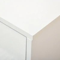 HOMCOM Meuble à Chaussures - 3 Portes abattantes et tiroir Coulissant - dim. 62L x 24l x 135H cm - poignées alu. Panneaux Particules Blanc(m-8)