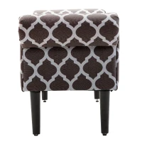 HOMCOM Banco Pie de Cama Banqueta para Dormitorio con Brazos Tapizada y Patas de Madera para Recibidor Salón 132x45,5x58 cm Gris Estampado(m-9)