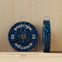 SPORTNOW Olympic Weight Plates with 5cm Holes, for Weight Lifting, 2 x 20KG(m-3)