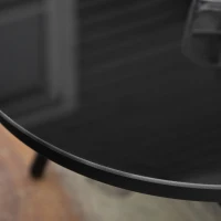 Outsunny Ensemble salon de jardin 4 pièces canapé 2 places + 2 fauteuils + table basse plateau verre trempé grand confort 4 coussins rembourrage épais déhoussables métal bleu foncé et noir(m-8)