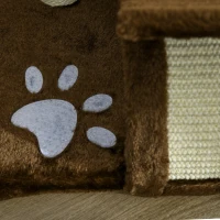 PawHut Cat Tree, Cat Tower for Kittens with Rotatable Top Bar, Sisal Scratching Post, Tunnel, Dangling Balls - Brown(m-9)