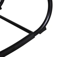 Outsunny Lettino Sedia Sdraio a Dondolo Zero-gravity da Giardino, Impermeabile, Sedia a Dondolo Esterno con Poggiatesta, Grigio 160x61x79 cm(m-9)