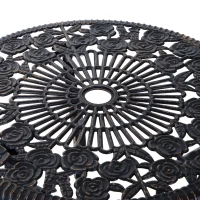 Outsunny Gartenmöbel für 2 Personen Gartenset Sitzgruppe Balkonset Balkonmöbel Set Garnitur Tisch Stuhl Bronze(m-11)