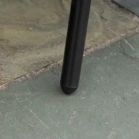 Outsunny Ensemble salon de jardin 4 pièces canapé 2 places + 2 fauteuils + table basse plateau verre trempé grand confort 4 coussins rembourrage épais déhoussables métal bleu foncé et noir(m-9)