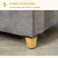 PawHut Cueva para Gatos 2 en 1 Taburete Reposapiés con Tapa Extraíble Orificio de Entrada Cojín Lavable y Patas Elevadas de Madera para Interior 60x45x44,5 cm Gris(m-6)