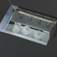 HOMCOM 3L Ice Maker Machine and Water Dispenser, 12kg in 24H, 2 Sizes 9 Ice Cubes Ready in 6-10 Mins Ice Machine, Black(m-9)