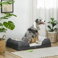 PawHut Calming Dog Bed Pet Mattress w/ Removable Cover, Anti-Slip Bottom, for Medium Dogs, 90L x 69W x 21Hcm - Charcoal Grey(m-10)