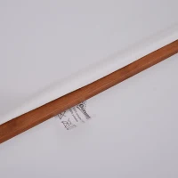 Outsunny Ombrellone Doppio 2.7x2.7 m con Meccanismo a Manovella, in Legno, Bambù e Poliestere, Bianco(m-9)